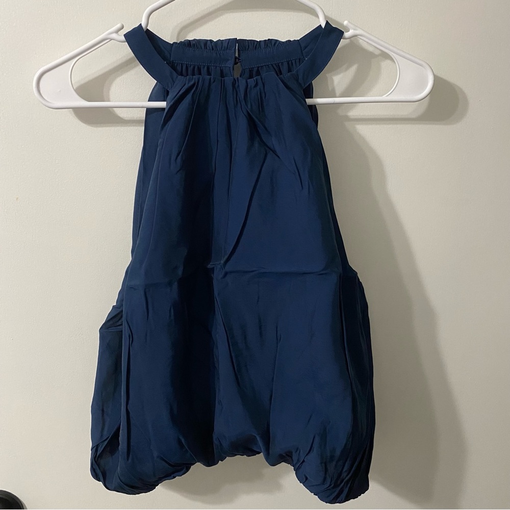 Express Women’s Navy Sheer Blouse. Large.
